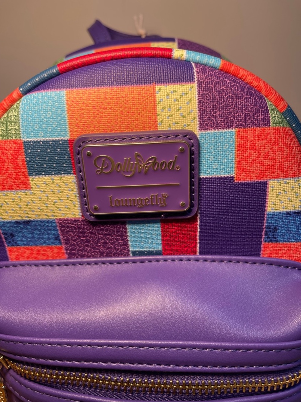 Dolly Parton Coat of Many Colors Loungefly Mini Backpack with Matching Wallet - Picture 9 of 16